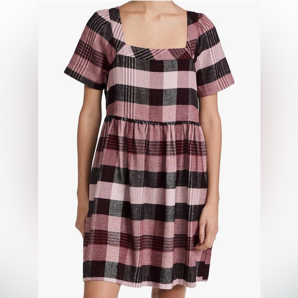 Madewell Petite Plaid Flannel Allie Mini Dress